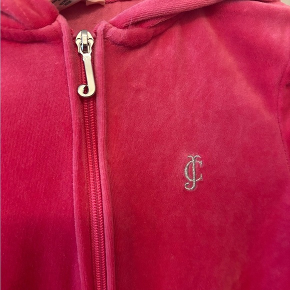 Juicy Couture kids pink velour jacket with bling on back size S (7) - Picture 4 of 12